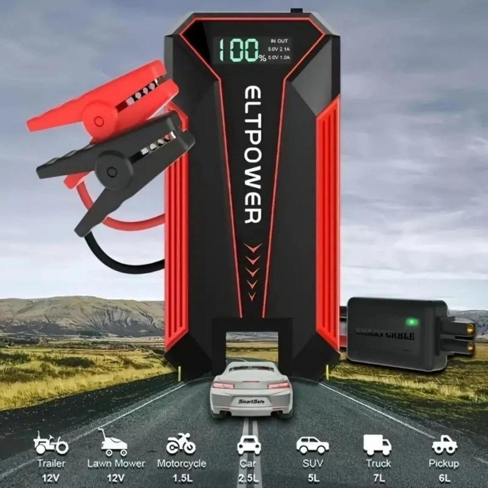Eonselectronic 20000mAh Portable Car Jump Starter – Dual USB, LED Light, Power Supply